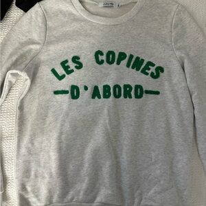 Grey and Green Sweatshirt Size M/L